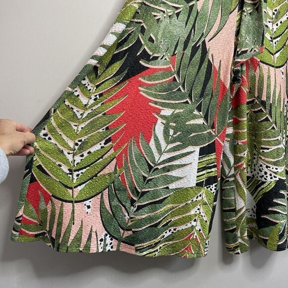 SLATE & WILLOW Tropical Jumpsuit Women Medium Wide-Leg Crop Sleeveless Green - Picture 6 of 16
